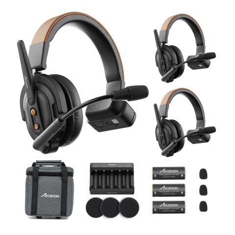 Accsoon CoMo SE 2.4GHz Full-duplex Wireless Intercom System (1 Host, 2 Remote)